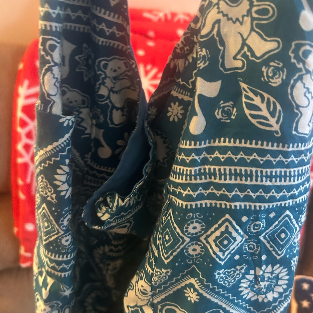 Blue Grateful Dead Bear carry bag